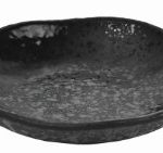 NOIR MINERAL CRACKLE GLAZE MELAMINE PLATE 205X43MM