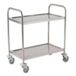 TWO TIER S/S TROLLEY 85.5X53.5X93.3MM (H) 33.75X21X36.75"