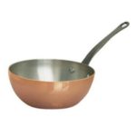 DE BUYER COPPER CONICAL SAUTE PAN CAST HANDLE 24CM / 2.9L